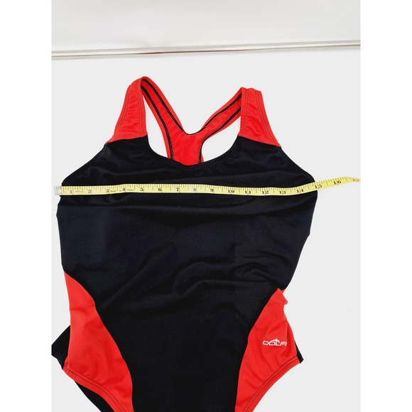 Dolfin Black Red Racerback Competition Swimsuit US 8 EU40 - Picture 2 of 7